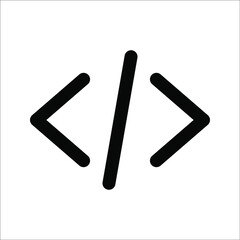 code icon, vector icon code, in trendy flat style based on white background. image icon code, illustration icon code, eps 10.