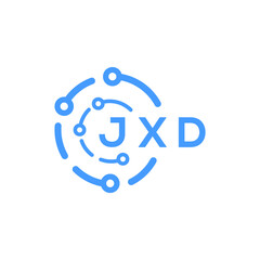JXD technology letter logo design on white  background. JXD creative initials technology letter logo concept. JXD technology letter design.
