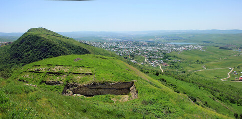 The ruins of the old fortress Gulistan on the mountain.