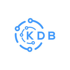 KDB technology letter logo design on white  background. KDB creative initials technology letter logo concept. KDB technology letter design.
