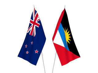 Antigua and Barbuda and New Zealand flags