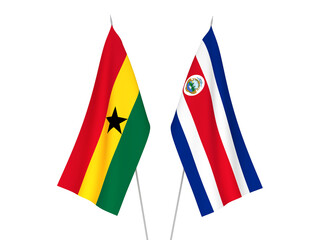 Ghana and Republic of Costa Rica flags