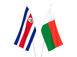 Madagascar and Republic of Costa Rica flags