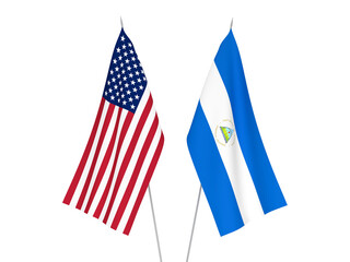 America and Nicaragua flags