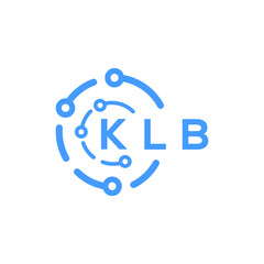 KLB technology letter logo design on white  background. KLB creative initials technology letter logo concept. KLB technology letter design.
