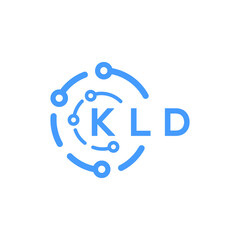 KLD technology letter logo design on white  background. KLD creative initials technology letter logo concept. KLD technology letter design.
