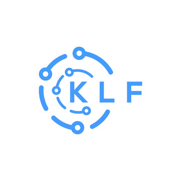 KLF technology letter logo design on white  background. KLF creative initials technology letter logo concept. KLF technology letter design.
