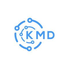 KMD technology letter logo design on white  background. KMD creative initials technology letter logo concept. KMD technology letter design.
