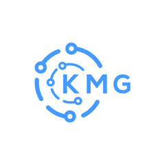 KMG technology letter logo design on white  background. KMG creative initials technology letter logo concept. KMG technology letter design.
