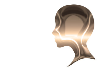 芸術的な人の横顔のイラスト