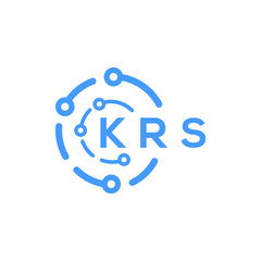 KRS technology letter logo design on white  background. KRS creative initials technology letter logo concept. KRS technology letter design.
