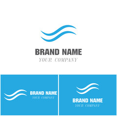 Water wave icon vector illustration design logo