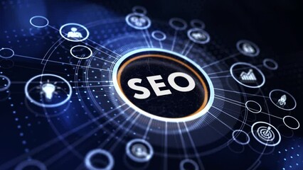 Business, Technology, Internet and network concept. SEO Search engine optimization marketing ranking.