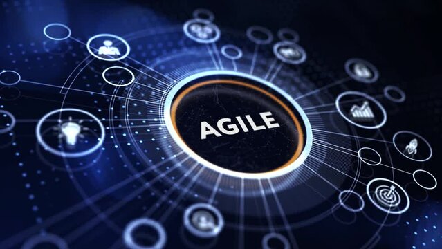 Business, Technology, Internet and network concept. Agile Software Development.