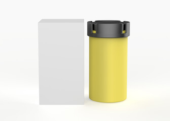 Packaging of tablets and pills isolated on white background. 3d illustration