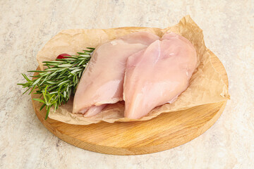 Raw chicken breast fillet for cooking