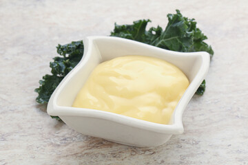 Cheese sauce in the bowl