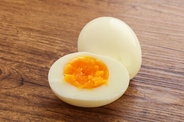 Boiled chicken egg for breakfast