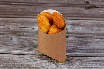 Golden rustic potato for snack