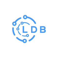LDB technology letter logo design on white  background. LDB creative initials technology letter logo concept. LDB technology letter design.