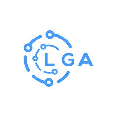 LGA technology letter logo design on white  background. LGA creative initials technology letter logo concept. LGA technology letter design.