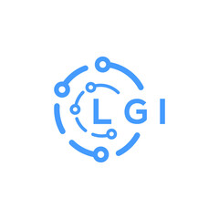 LGI technology letter logo design on white  background. LGI creative initials technology letter logo concept. LGI technology letter design.