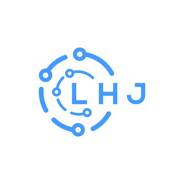 LHJ technology letter logo design on white  background. LHJ creative initials technology letter logo concept. LHJ technology letter design.