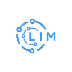 LIM technology letter logo design on white  background. LIM creative initials technology letter logo concept. LIM technology letter design.