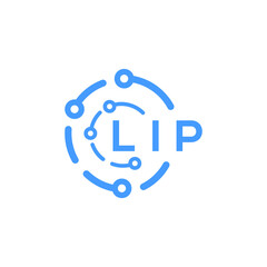 LIP technology letter logo design on white  background. LIP creative initials technology letter logo concept. LIP technology letter design.