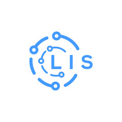 LIS technology letter logo design on white  background. LIS creative initials technology letter logo concept. LIS technology letter design.