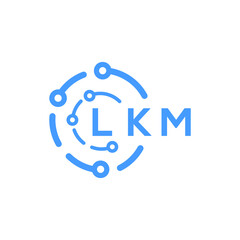 LKM technology letter logo design on white  background. LKM creative initials technology letter logo concept. LKM technology letter design.