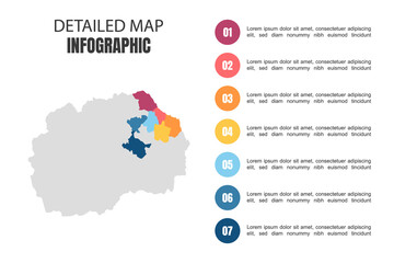 Modern Detailed Map Infographic of Macedonia