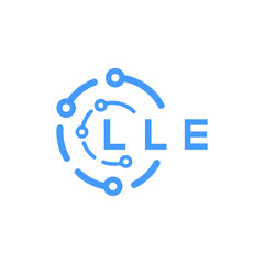 LLE technology letter logo design on white  background. LLE creative initials technology letter logo concept. LLE technology letter design.