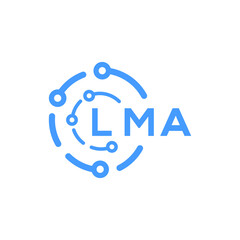 LMA technology letter logo design on white  background. LMA creative initials technology letter logo concept. LMA technology letter design.