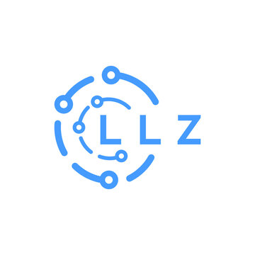 LLZ technology letter logo design on white  background. LLZ creative initials technology letter logo concept. LLZ technology letter design.