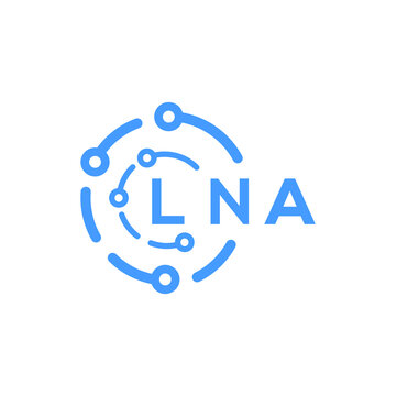 LNA technology letter logo design on white  background. LNA creative initials technology letter logo concept. LNA technology letter design.