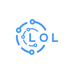 LOL technology letter logo design on white  background. LOL creative initials technology letter logo concept. LOL technology letter design.