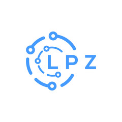 LPZ technology letter logo design on white  background. LPZ creative initials technology letter logo concept. LPZ technology letter design.