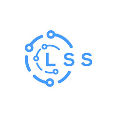 LSS technology letter logo design on white  background. LSS creative initials technology letter logo concept. LSS technology letter design.
