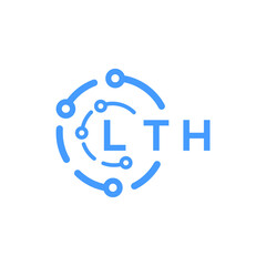 LTH technology letter logo design on white  background. LTH creative initials technology letter logo concept. LTH technology letter design.
