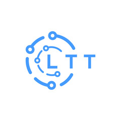 LTT technology letter logo design on white  background. LTT creative initials technology letter logo concept. LTT technology letter design.
