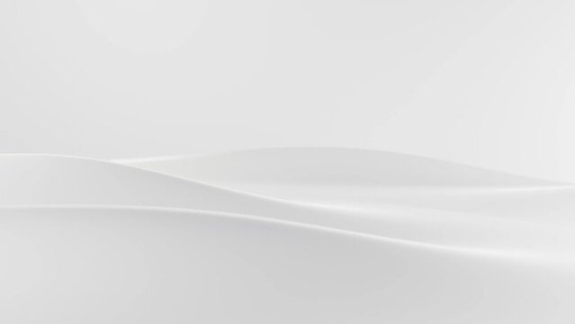 幾何学的な白色の波4Kループ映像素材
