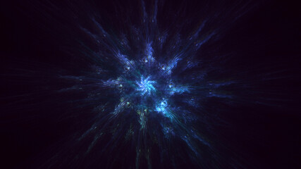 3D rendering abstract round light background