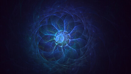 3D rendering abstract round light background