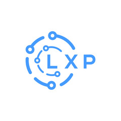 LXP technology letter logo design on white  background. LXP creative initials technology letter logo concept. LXP technology letter design.
