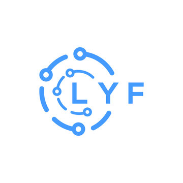 LYF technology letter logo design on white  background. LYF creative initials technology letter logo concept. LYF technology letter design.

