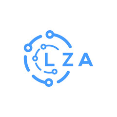 LZA technology letter logo design on white  background. LZA creative initials technology letter logo concept. LZA technology letter design.
 - obrazy, fototapety, plakaty
