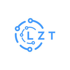 LZT technology letter logo design on white  background. LZT creative initials technology letter logo concept. LZT technology letter design.
