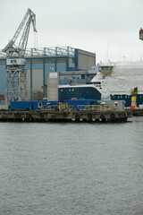 Modern expedition cruise ship cruiseship liner Minerva being built by Finnish shipyard in Helsinki...