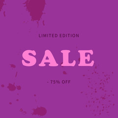 SALE banner with different drops